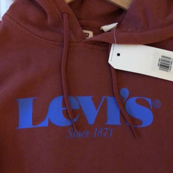 Levis Mens Pullover Drawstring Logo Hoodie NWT - Picture 2 of 3